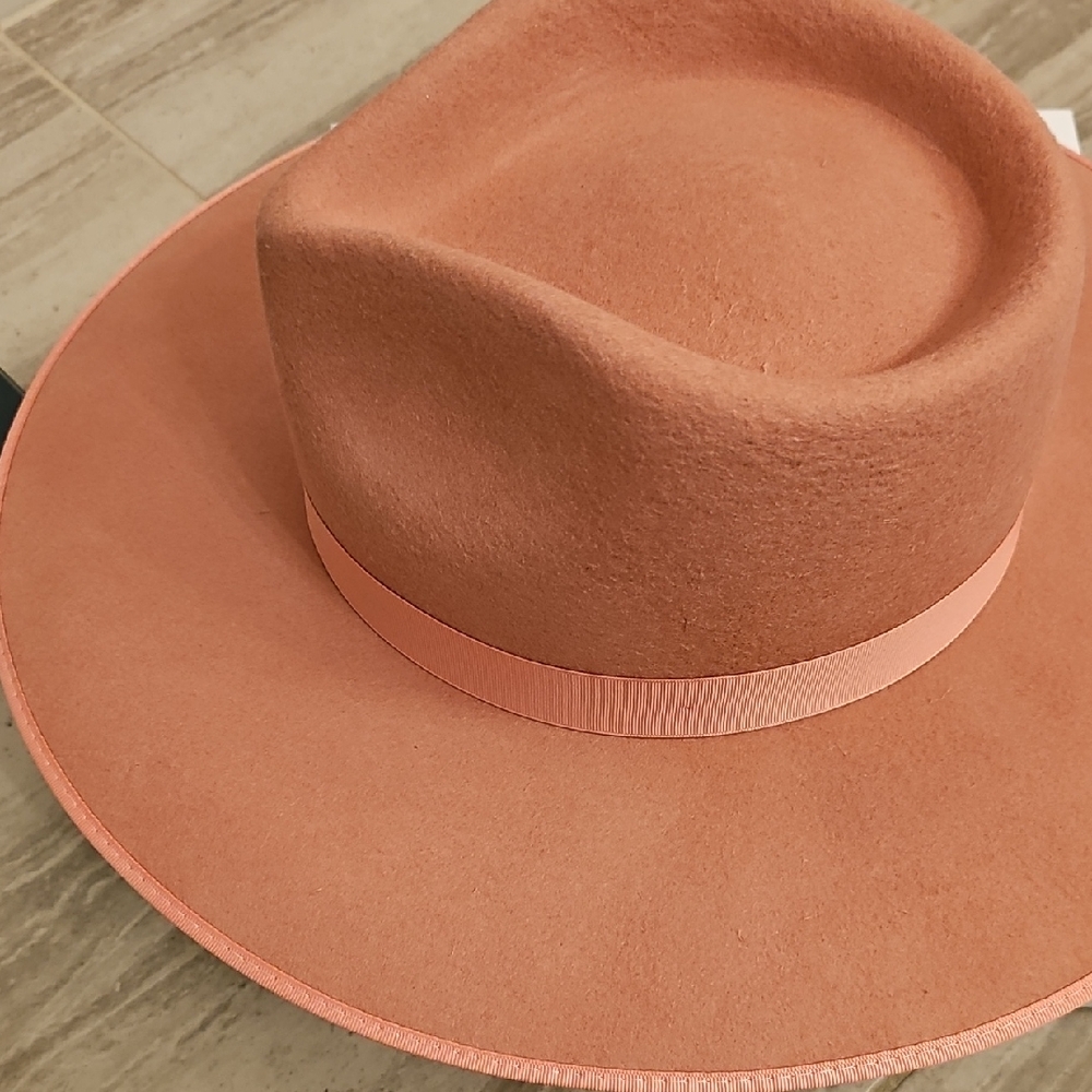 Lack Of Color Peach Wide-Brim Hat